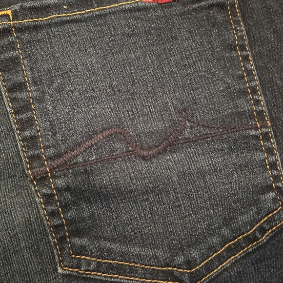 7 For All Mankind dark blue denim jean shorts misses size 32 BNWOT - Picture 4 of 9